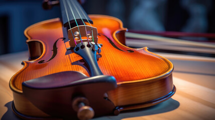 Fototapeta premium Close up photo of violin