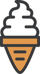 ミニミニカラー飲食物イラスト　ソフトクリーム