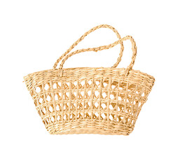 Water hyacinth bag isolated on  transparent png