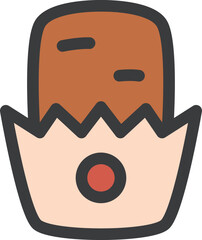 ミニミニカラー飲食物イラスト　チキン