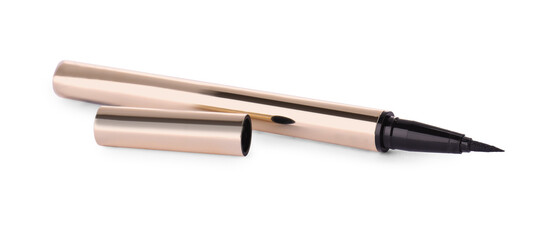 Eyeliner marker on white background. Makeup product