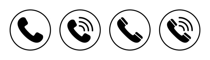 Call icon set illustration. telephone sign and symbol. phone icon. contact us