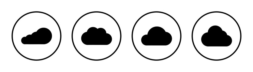 Cloud icon set illustration. cloud sign and symbol