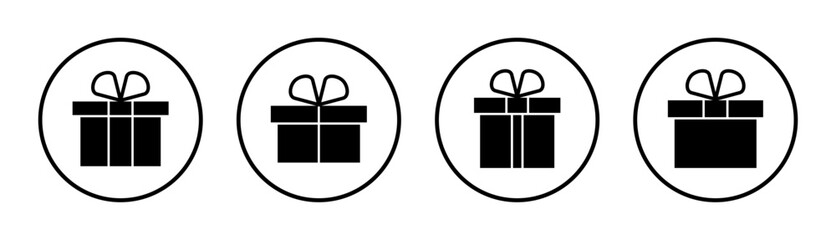 Gift icon set illustration. gift sign and symbol. birthday gift
