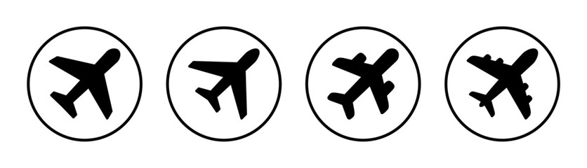 Plane icon set illustration. Airplane sign and symbol. Flight transport symbol. Travel sign. aeroplane