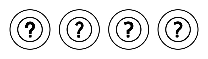 Question icon set illustration. question mark sign and symbol