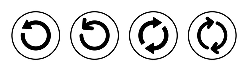 Obraz premium Refresh icon set illustration. Reload sign and symbol. Update icon.