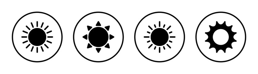 Sun icon set illustration. Brightness sign and symbol.