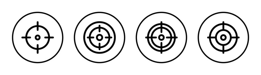 Target icon set illustration. goal icon vector. target marketing sign and symbol