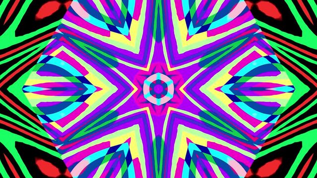 A vj loop of geometrical psychedelic pattern