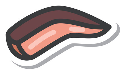 ミニミニステッカー風飲食物イラスト　シャケ