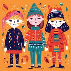 children in clothes