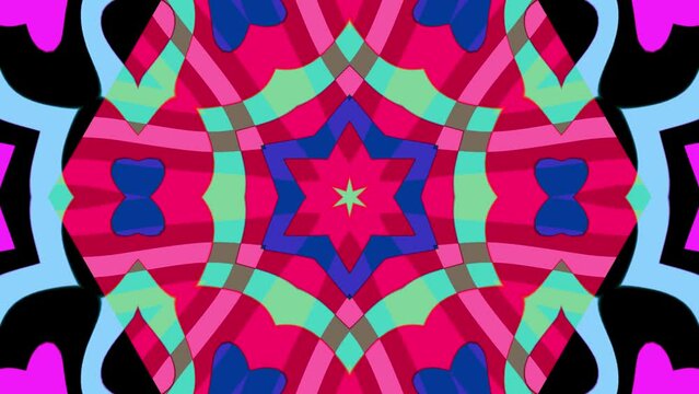 A vj loop of geometrical psychedelic pattern