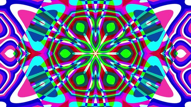 A vj loop of geometrical psychedelic pattern
