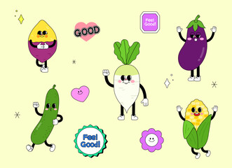 야채캐릭터 일러스트