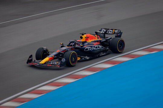Max Verstappen and his Red Bull RB 19 at the 2023 Montreal Grand Prix