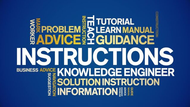 instructions animated tag word cloud;text design animation kinetic typography seamless loop.