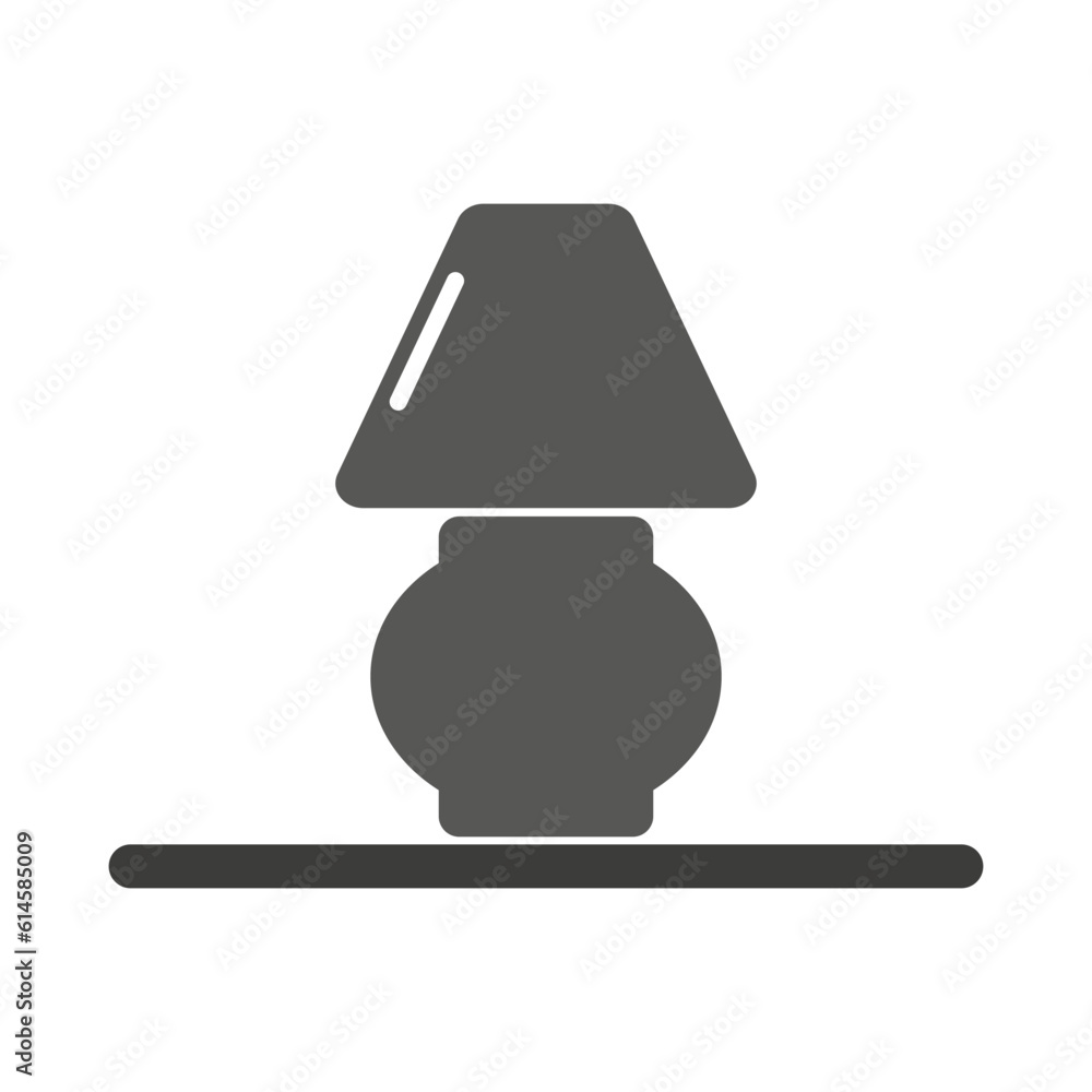 Poster lamp icon. table lamp for home.vector illustration. stock image.