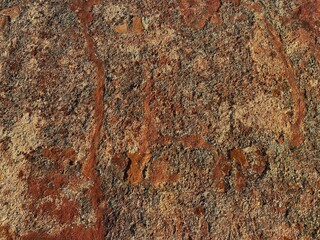 oxidized red rock with sand texture and dirt