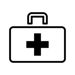 first aid box icon. Vector illustration. Stock image.
