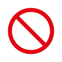 stop sign icon. No sign, red warning isolated. Vector illustration. Stock image.