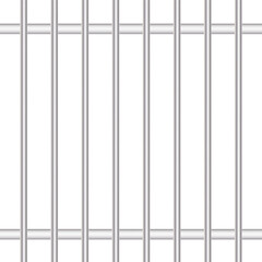 realistic metal prison bars. Detailed jail cage, prison iron fence. Criminal background. Vector illustration. Stock image.