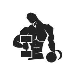 fitness logo template. Icon Illustration Brand Identity. Isolated and flat illustration. Vector graphic