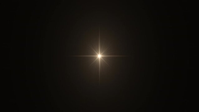  Blinking light effect, shiny flashing star. Seamless loop. Transparency is embedded in video