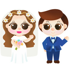 Cute couples wedding dress