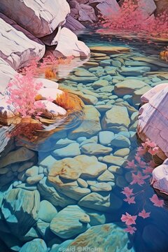 Pink Autumn Creek