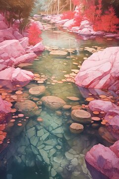 Pink Autumn Creek