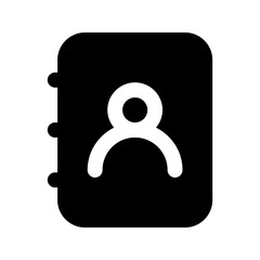 phone book glyph icon