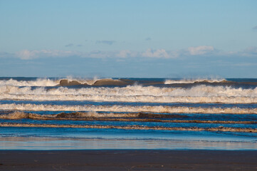 beach and sea in winter 