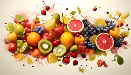 Background with fruits