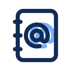 phone book filled line icon