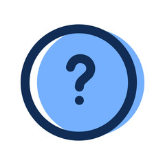 question filled line icon