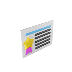 CERTIFICATE 3D RENDER ISOLATED IMAGES