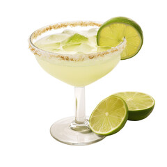 margarita isolated on a transparent background, generative ai