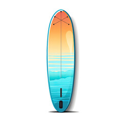 paddleboard isolated on a transparent background, generative ai