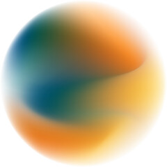 abstract gradient circle shapes retro vintage element graphic