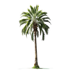 palm tree isolated on a transparent background, generative ai