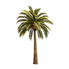 Fototapeta na wymiar palm tree isolated on a transparent background, generative ai
