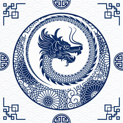 Happy Chinese new year 2024 Zodiac sign year of the Dragon