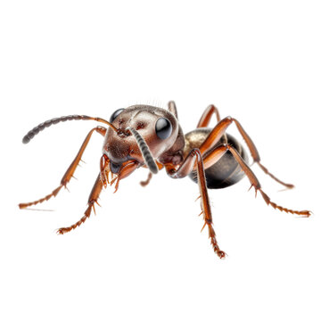 ant isolated on a transparent background, generative ai