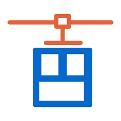Cableway Icon: A visual depiction representing a cableway
