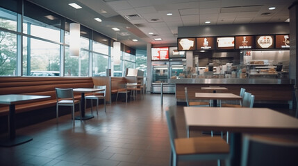 empty fast food restaurant