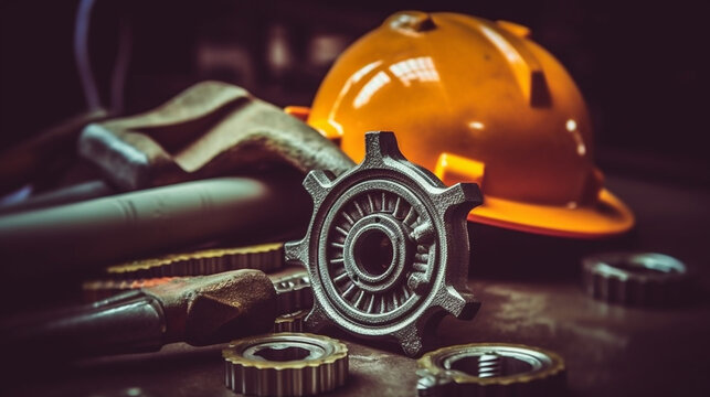 worker equipment with happy labor day