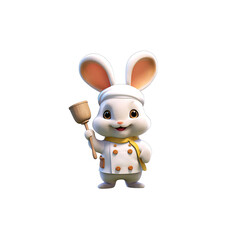 Chef Bunny is an adorable bunny wearing a chef's hat and apron.