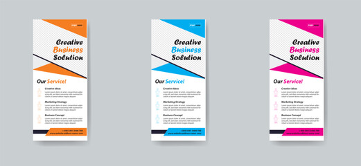 Modern and Creative business dl flyer or rack card design template