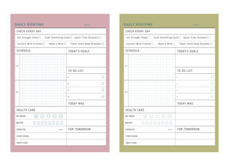 Daily Rountine (Winter) Planner. 